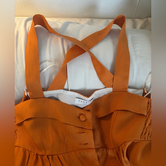 FLASH SALE! Gently worn Sandro Women’s Gathered Shantung Midi Dress! Size 34! - Picture 6 of 12